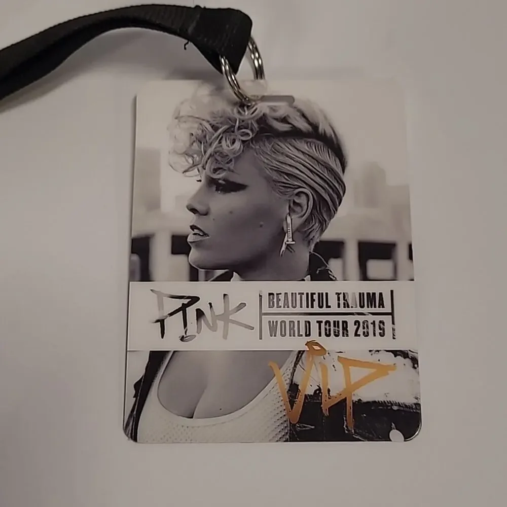 Pink Beautiful Trauma World Tour Concert Lanyard & Laminate - Souvenir